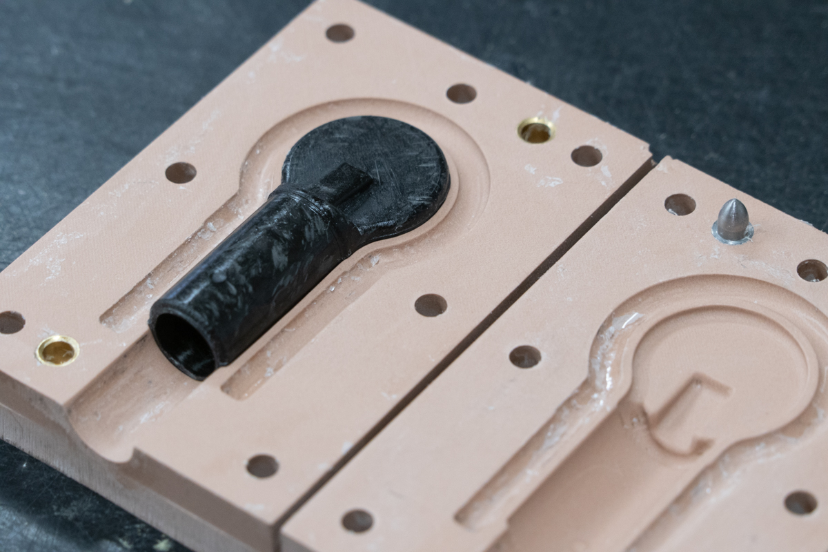 Compression moulding forged carbon